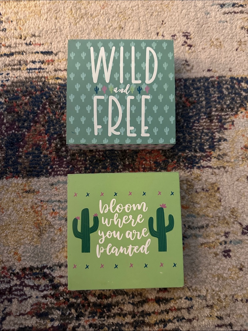 Word Block Wooden Game Block - Green
